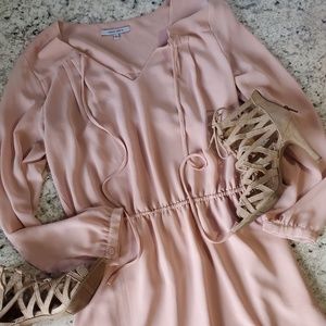 Pink Scrunch Waist Dress
